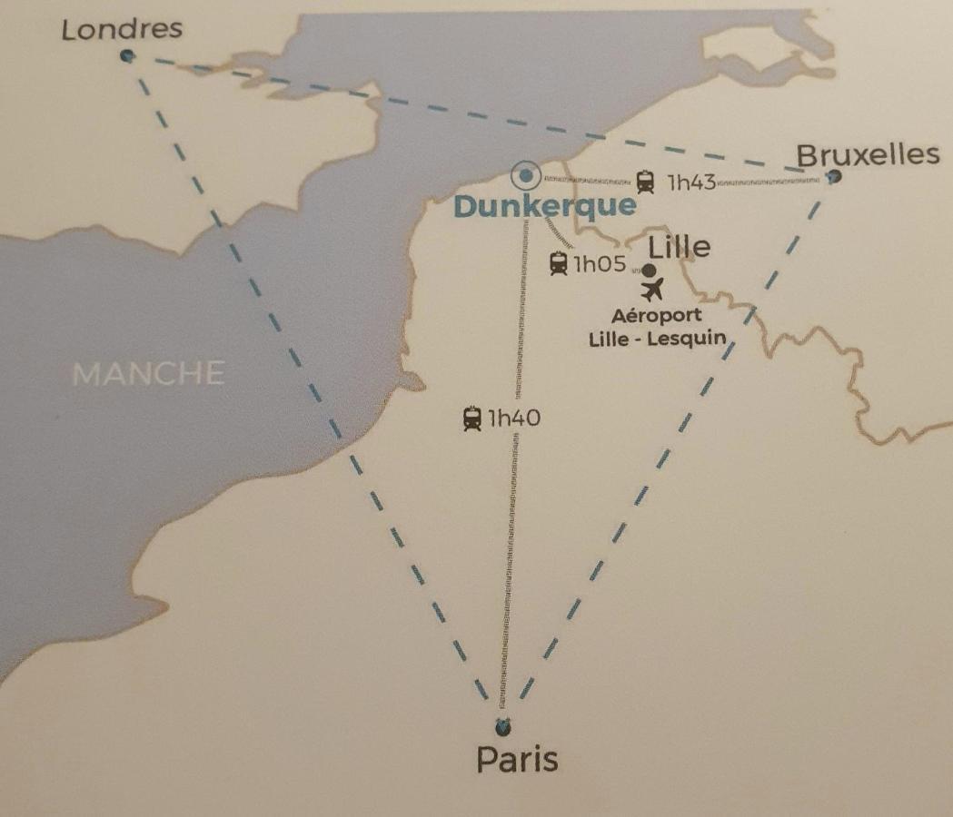 studio Vue mer au cœur de malo les bains pieds dans l eau Dunkirk Extérieur photo